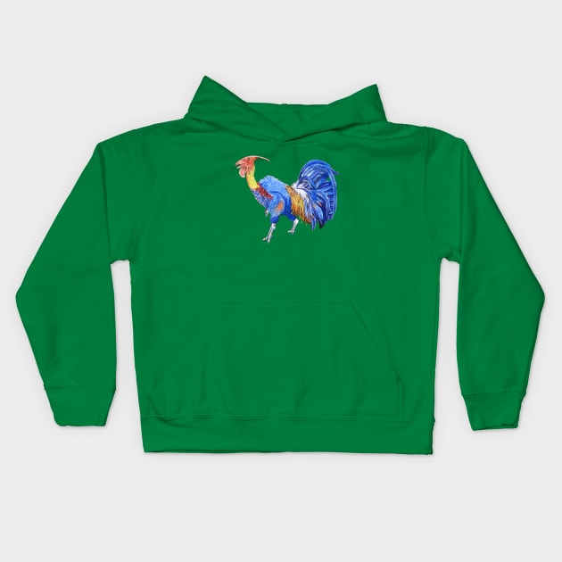 Parasaurooster Kids Hoodie by RaLiz